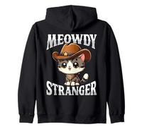 Gatto da cowboy Meowdy Stranger Felpa con Cappuccio