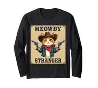 Gatto da cowboy Meowdy Stranger Maglia a Manica
