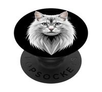 Gatto D'Angora Gatto Angora Bianco Gatti d'Angora Dolci PopSockets PopGrip Adesivo