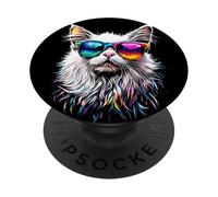 Gatto D'Angora Gatto Angora Bianco Gatti d'Angora Dolci PopSockets PopGrip Adesivo