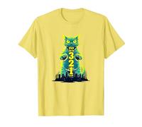 Gatto d'attacco nel 321 feroce felino Invade la Città Maglietta, Uomo, Limone, L