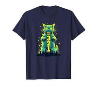 Gatto d'attacco nel 321 feroce felino Invade la Città Maglietta, Uomo, Navy, L