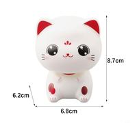 Gatto decorativo solare che annuisce per auto e uso domestico, design carino che simboleggia buona fortuna (A)