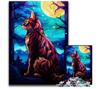 Gatto del Bengala e chiaro di luna 1000 pezzi Puzzle Regali Puzzle per adulti Ideale per gli innamorati Perfetto regalo di Natale Capodanno San Valentino 1000 pezzi (75x50cm)