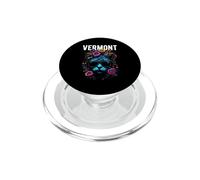Gatto del Vermont USA che indossa occhiali da sole e fiori design PopSockets PopGrip per MagSafe