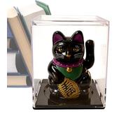 Gatto della che Saluta,Figurina Solare con Movimento Automatico,Decorazione per Cruscotto Auto - per Scrivania Auto Cruscotto Casa Ufficio Negozio Matrimonio Capodanno Cinese Regalo Soggiorno