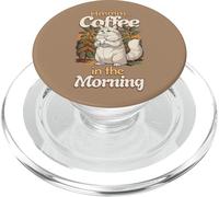 gatto della foresta dolce gatto sbornia e tazza di caffè al mattino PopSockets PopGrip per MagSafe
