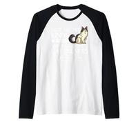 Gatto della Foresta Norvegese Regalo per Proprietari di Gattini Amanti Maglia con Maniche Raglan