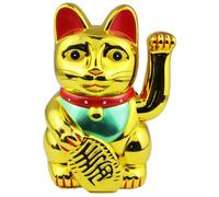 Gatto della fortuna Maneki neko 18 cm oro