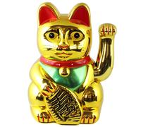 Gatto della fortuna Maneki neko 20 cm oro
