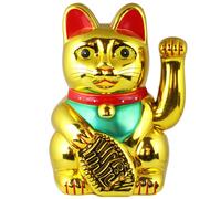 Gatto della fortuna Maneki neko 25 cm oro