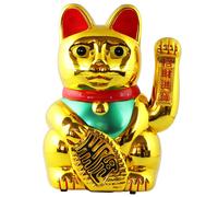 Gatto della fortuna Maneki neko 30 cm oro