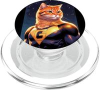 Gatto dello zenzero supereroe PopSockets PopGrip per MagSafe
