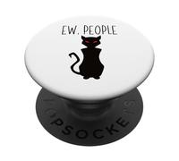 Gatto di Halloween introverso che non ama le persone PopSockets PopGrip Adesivo