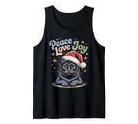 Gatto di Natale Pace Amore Gioia Gattino Canotta