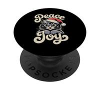 Gatto di Natale Pace Gioia PopSockets PopGrip Adesivo