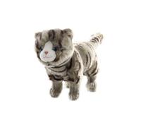 Uni-Toys - Gatto grigio tigrato, in piedi - 35 cm (lunghezza) - gatto di peluche - peluche