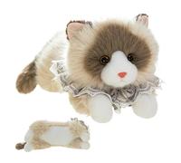 gatto di peluche | 30 cm dolce e realistico cuscino da lancio | gatto di peluche per bambini | per bambini, ragazzi e adulti e per casa, ufficio, camera degli studenti, auto, divano, camera