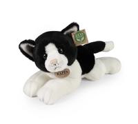 Gatto di peluche bianco e nero sdraiato 30 cm da Rappa