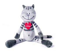 Gatto di peluche Matteo medio grigio