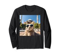 Gatto Divertente alla moschea di Santa Sofia Maglia a Manica