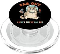 Gatto divertente astronauta in acquario andato lontano e fuori PopSockets PopGrip per MagSafe