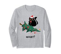 Gatto Divertente Che bussò all'albero di Natale, Gatto Nero Maglia a Manica