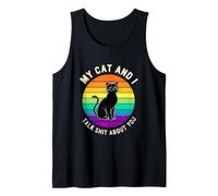 Gatto Divertente Che Dice Il Mio Gatto e Parla di Te Canotta