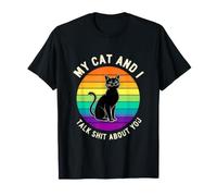 Gatto Divertente Che Dice Il Mio Gatto e Parla di Te Maglietta
