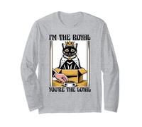 Gatto divertente con scritta in inglese "I'm The Royal You're The Loyal Cat Lover" Maglia a Manica