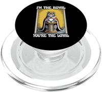 Gatto divertente con scritta in inglese "I'm The Royal You're The Loyal Cat Lover" PopSockets PopGrip per MagSafe