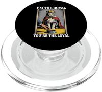 Gatto divertente con scritta in inglese "I'm The Royal You're The Loyal Cat Lover" PopSockets PopGrip per MagSafe