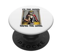 Gatto divertente con scritta in inglese "I'm The Royal You're The Loyal Cute Cat PopSockets PopGrip Adesivo