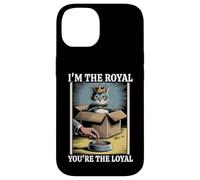 Gatto divertente con scritta in inglese "I'm The Royal You're The Loyal in box" Custodia per iPhone 14