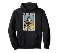 Gatto divertente con scritta in inglese "I'm The Royal You're The Loyal in box" Felpa con Cappuccio