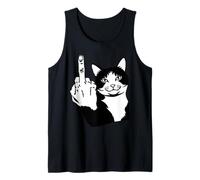 Gatto Divertente Dito Medio Amante dei Gatti Canotta