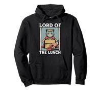 Gatto divertente in scatola Lord of the Lunch Cat Lover Cat Felpa con Cappuccio