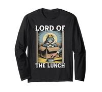 Gatto divertente in scatola Lord of the Lunch Cat Lover Cat Maglia a Manica
