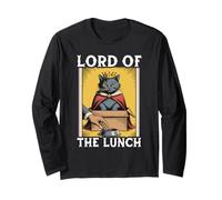 Gatto divertente in scatola Lord of the Lunch Cat Lover Cat Maglia a Manica