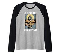 Gatto divertente in scatola Lord of the Lunch Cat Lover Cat Maglia con Maniche Raglan