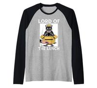 Gatto divertente in scatola Lord of the Lunch Cat Lover Cat Maglia con Maniche Raglan