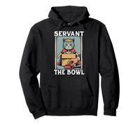 Gatto Divertente in Scatola Servant The Bowl Cat Lover Cat Felpa con Cappuccio