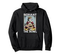 Gatto Divertente in Scatola Servant The Bowl Cat Lover Cat Felpa con Cappuccio