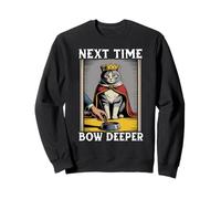 Gatto divertente La prossima volta Bow Deeper Cat Lover Cat Cat Felpa