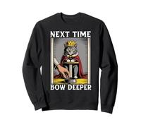 Gatto divertente La prossima volta Bow Deeper Cat Lover Cat Cat Felpa