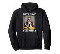 Gatto divertente La prossima volta Bow Deeper Cat Lover Cat Cat Felpa con Cappuccio
