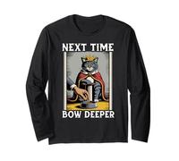 Gatto divertente La prossima volta Bow Deeper Cat Lover Cat Cat Maglia a Manica