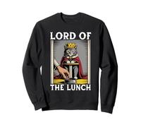Gatto divertente Lord Of The Lunch Cat Lover Cat Felpa