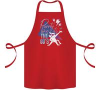 Gatto Divertente Purrty Come It's The 80s Cotone Grembiule 100% Biologico