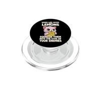 Gatto divertente quando la vita ti dà limoni PopSockets PopGrip per MagSafe